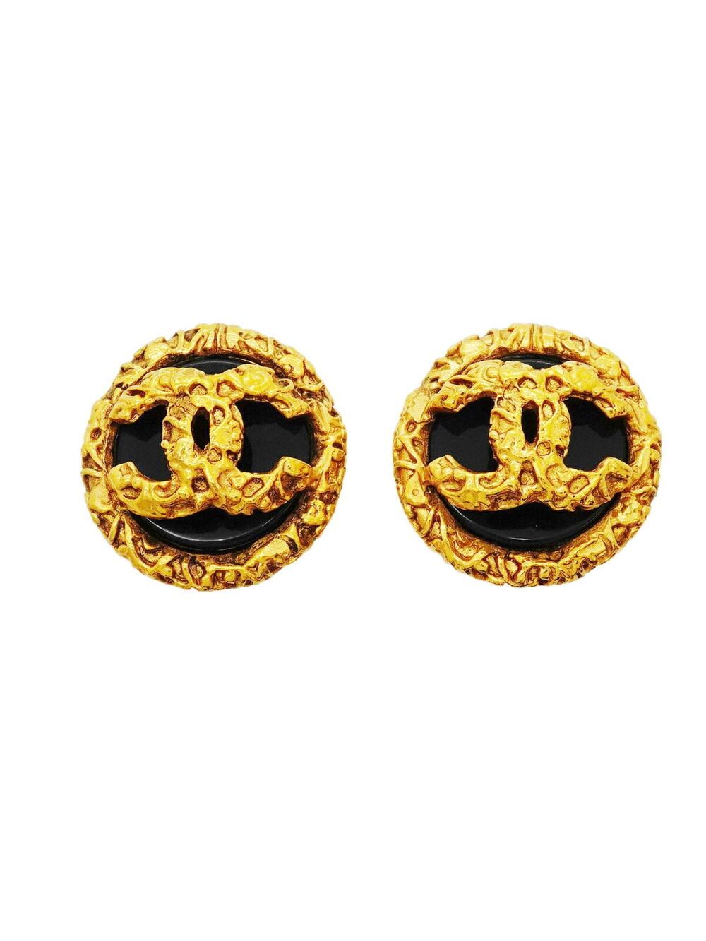 Chanel Cc Logo Circle Clip-On Earrings #351285C92B